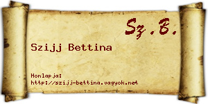 Szijj Bettina névjegykártya