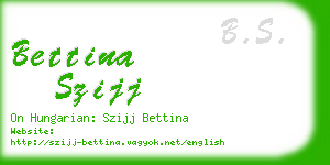 bettina szijj business card